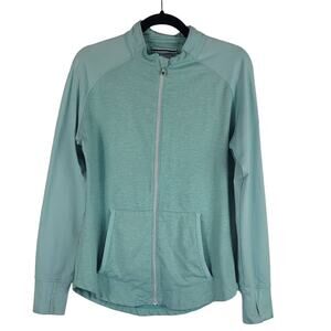 Footjoy Women's Athletic Thumbholes Full Zip Heathered Green Golf Jacket M